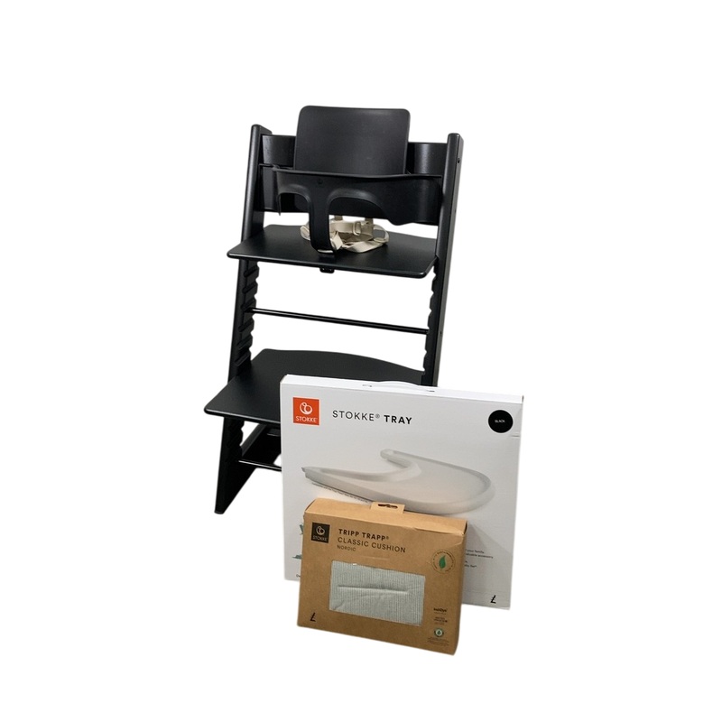 Stokke Tripp Trapp Complete High Chair, 2, Black, Nordic Grey