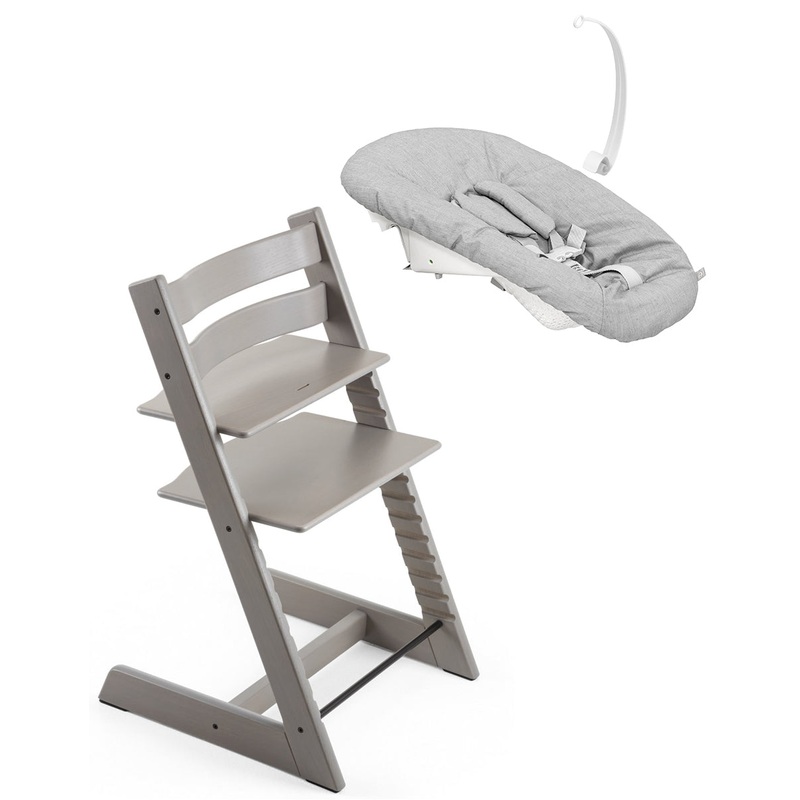 Tripp Trapp Chair + Newborn Set Bundle – Oak Greywash