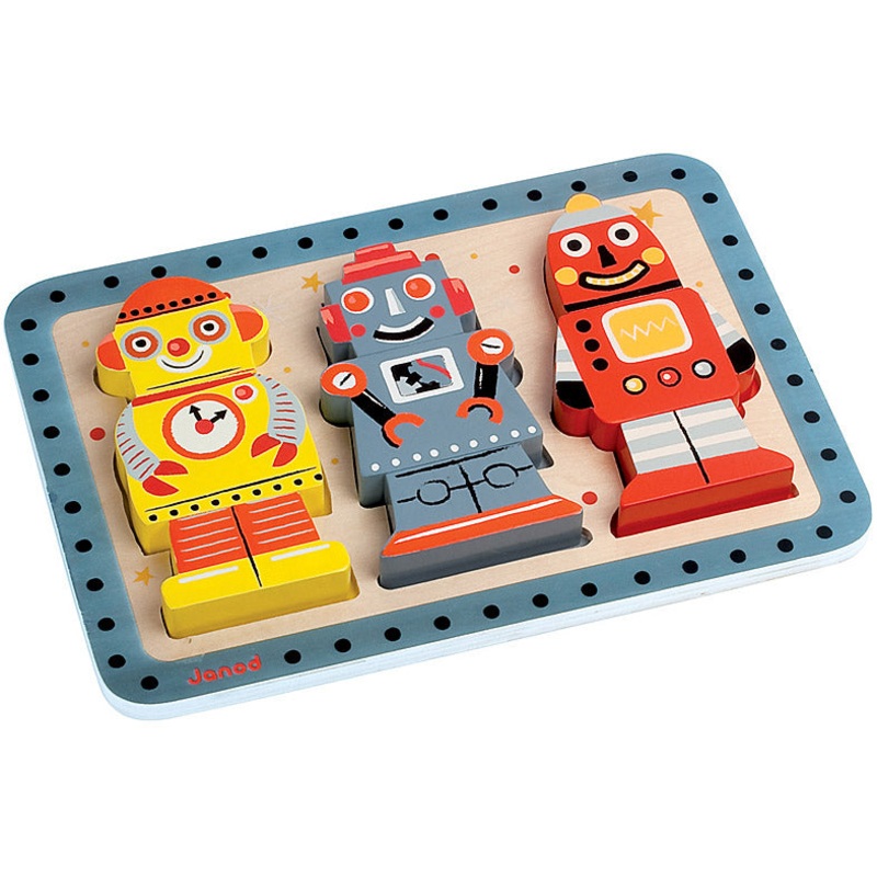 Janod Robots Chunky Puzzle