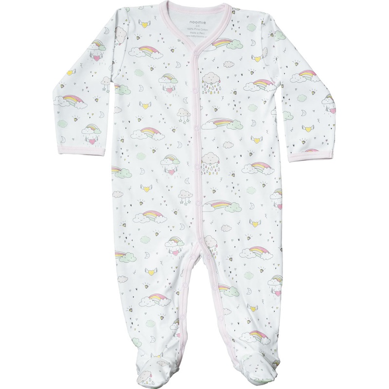 Noomie Snap Footie – Rainbows (6-9M)