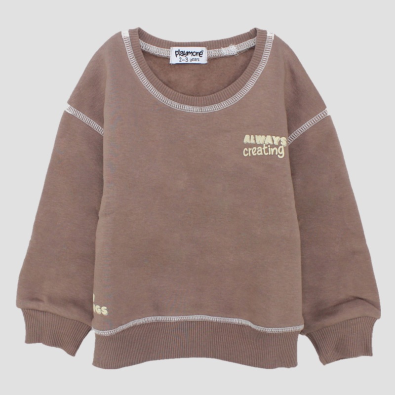 Boys Long-Sleeved Fleeced Sweatshirt – “Always Creating”