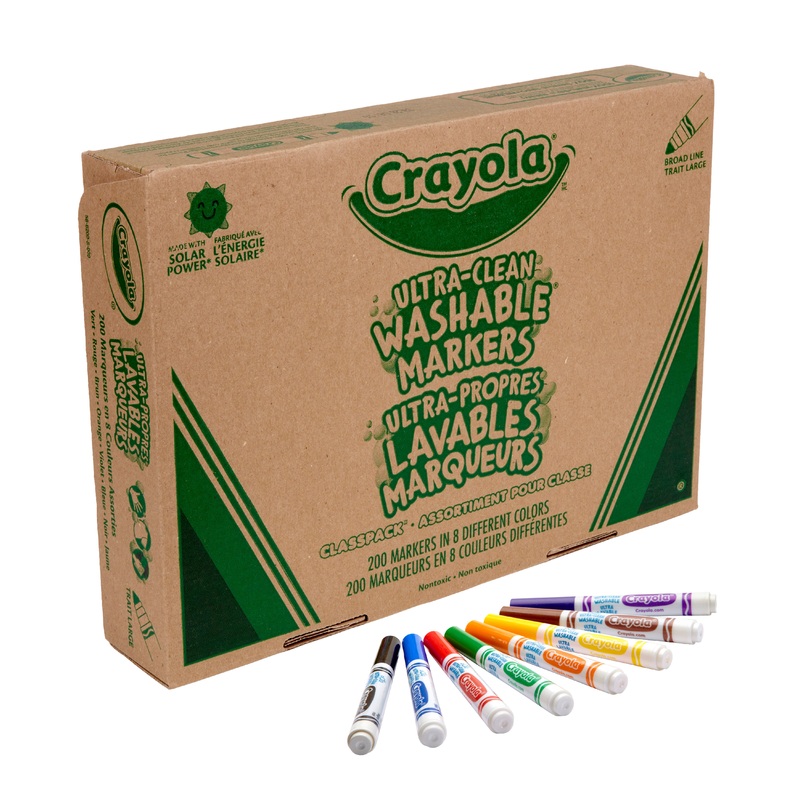 Crayola Ultra Clean Washable Markers Classpack (Broad Line)