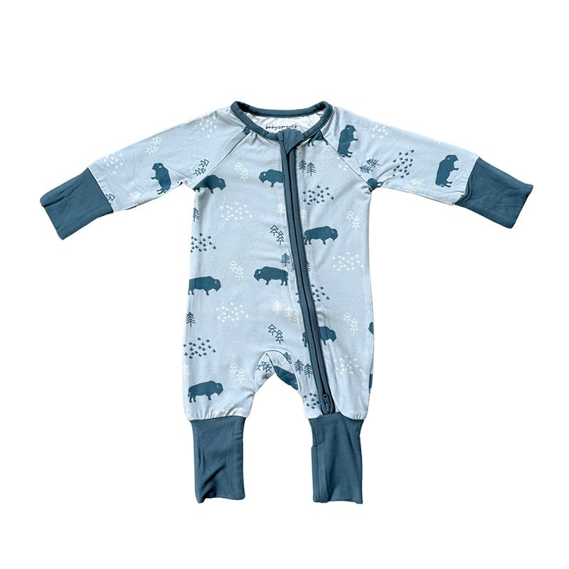 Long Sleeve Zip Romper – Buffalo