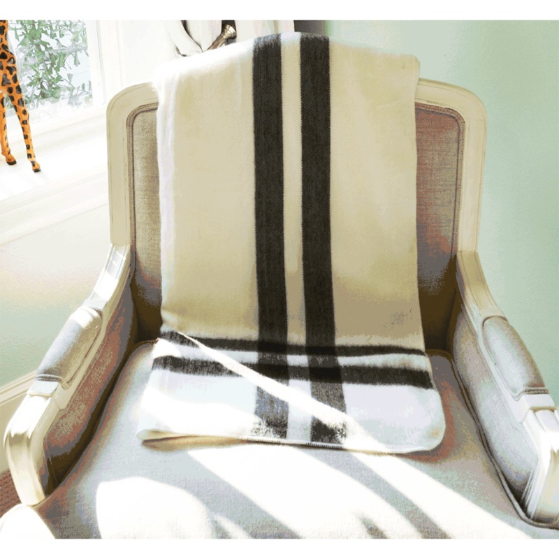 Oliver B Alpaca Throw in White/Bean