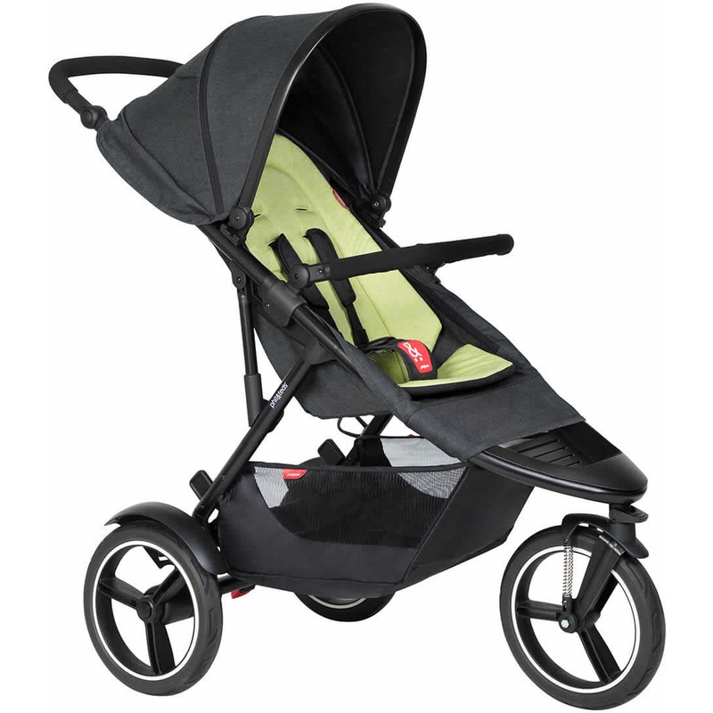 Phil & Teds Dash Stroller & Liner – Black/Apple