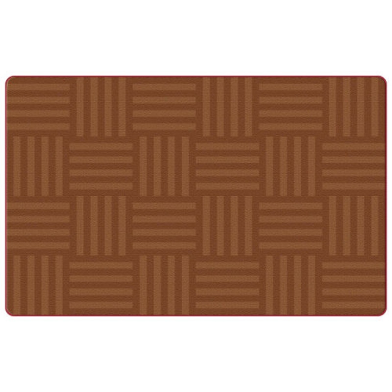 Tone-on-Tone Solids Carpet, Hash Tag Design, 10’6″ x 13’2″ Rectangle, Chocolate