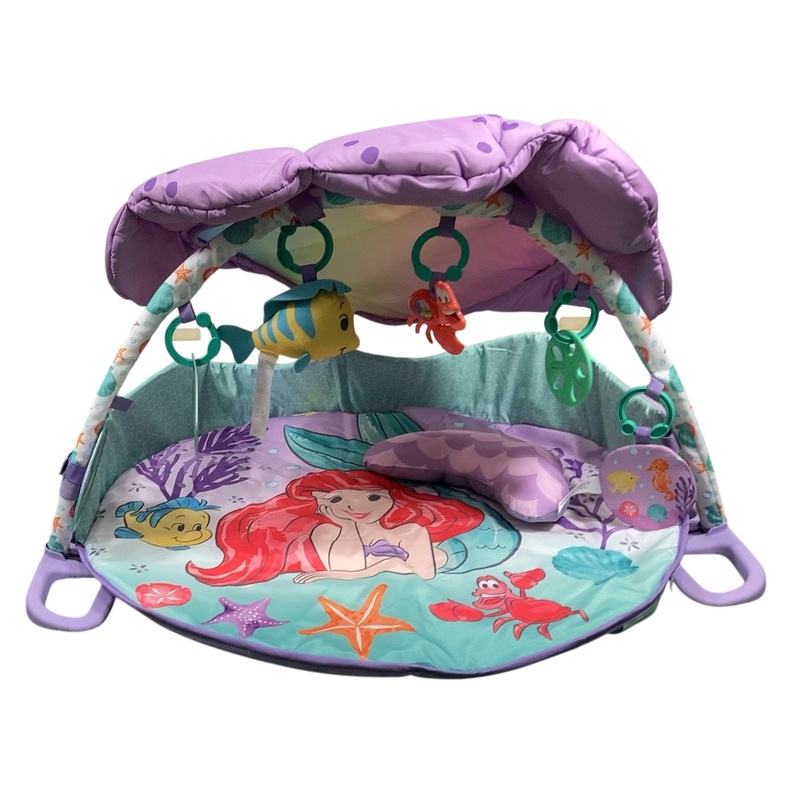 Bright Starts Disney Baby The Little Mermaid Baby Activity Gym & Play Mat with Tummy Time Pillow
