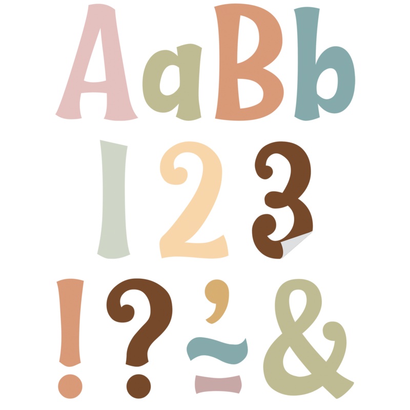 Calming Colors 4″ Wild Whimsy Self-Adhesive Letters Combo Pack