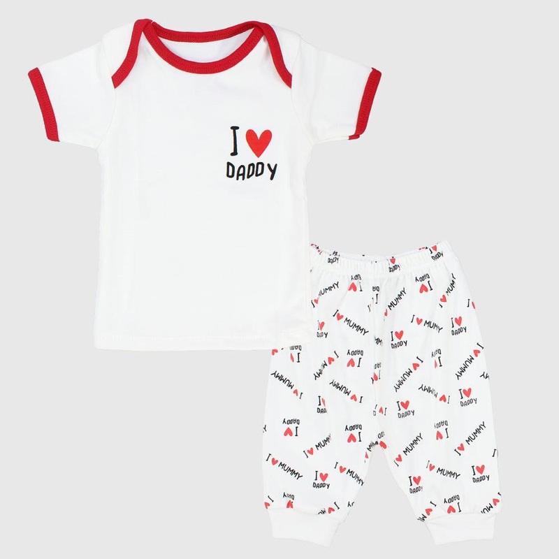 “I Love Daddy” Short-Sleeved Pajama