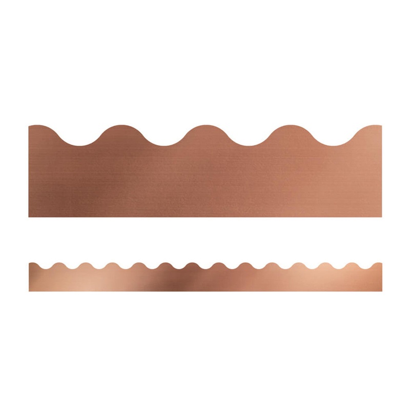Rose Gold Foil Scalloped Bulletin Board Borders