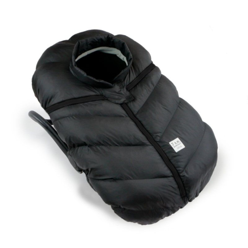7 AM Car Seat Cocoon – Black (0-12M)