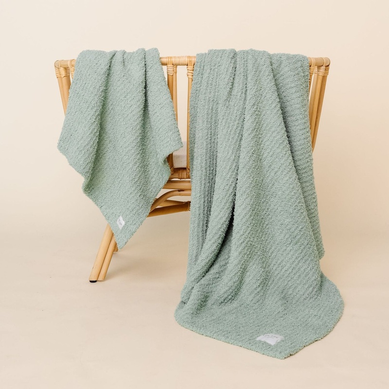 Chenille Blanket – Sage – Small & Large