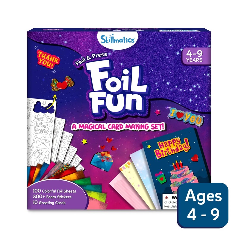 Skillmatics Foil Fun: Card Making Set |  No Mess Art Kit (ages 4-9)