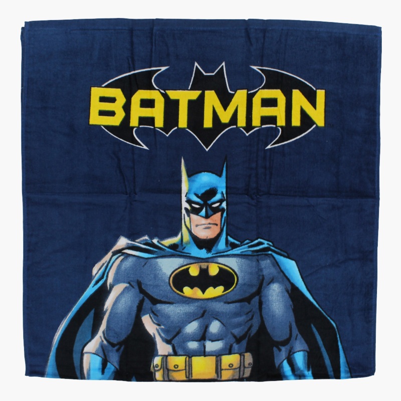 Boys Beach Towel  Navy Blue with Batman Print (70×140 cm)