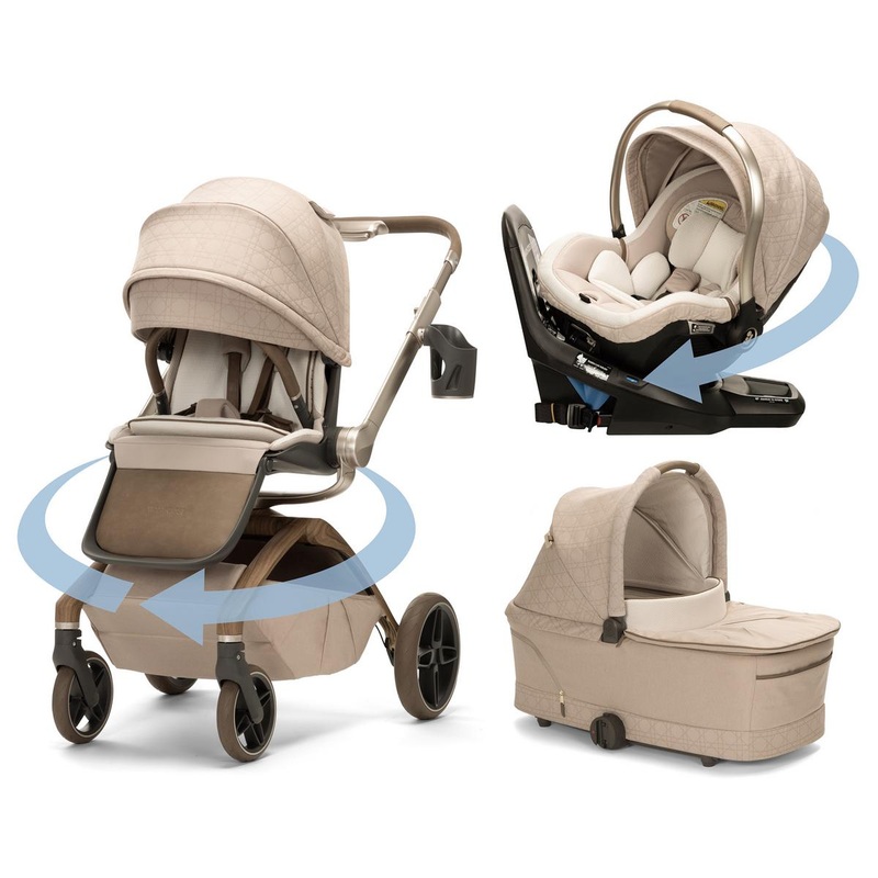 Maxi-Cosi Tana 360 + Peri 180 Rotating Infant Car Seat Travel System + Bassinet Bundle – Natural Heritage