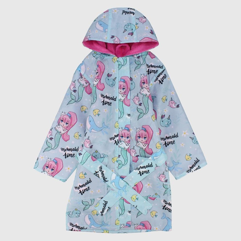 “Mermaid Time” Waterproof Swim Robe
