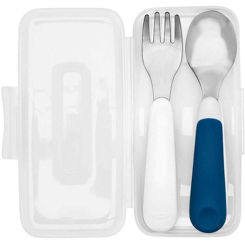 OXO Tot On-the-Go Fork & Spoon Set – Navy