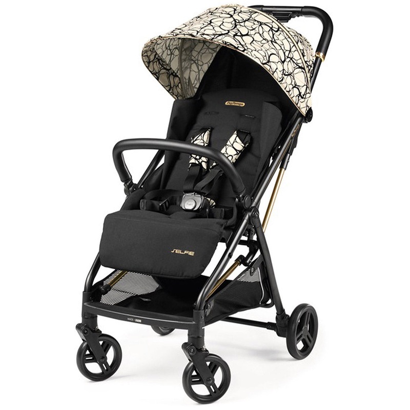 Peg Perego Selfie Compact Stroller – Graphic Gold