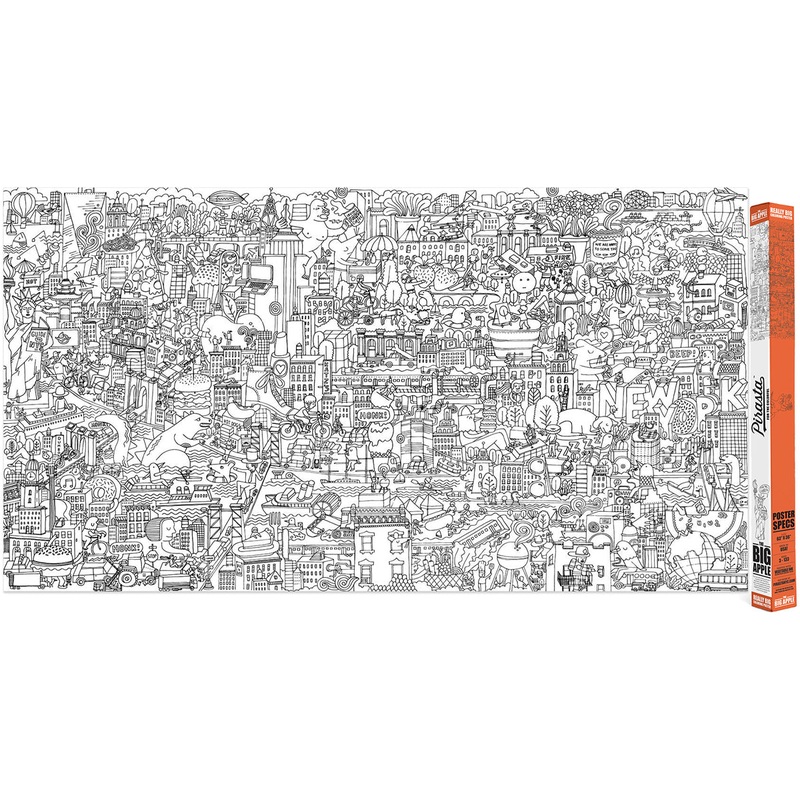 Pirasta The Big Apple Big Coloring Poster