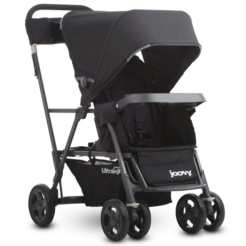 Caboose Ultralight Sit Stand Double Stroller – Black