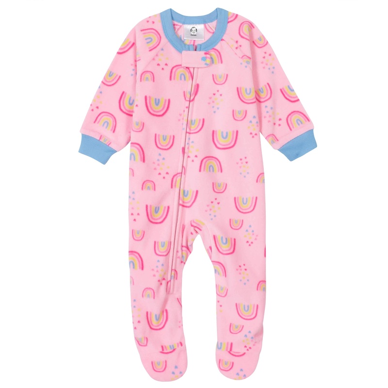 Gerber Baby Girls Rainbow Fleece Pajamas