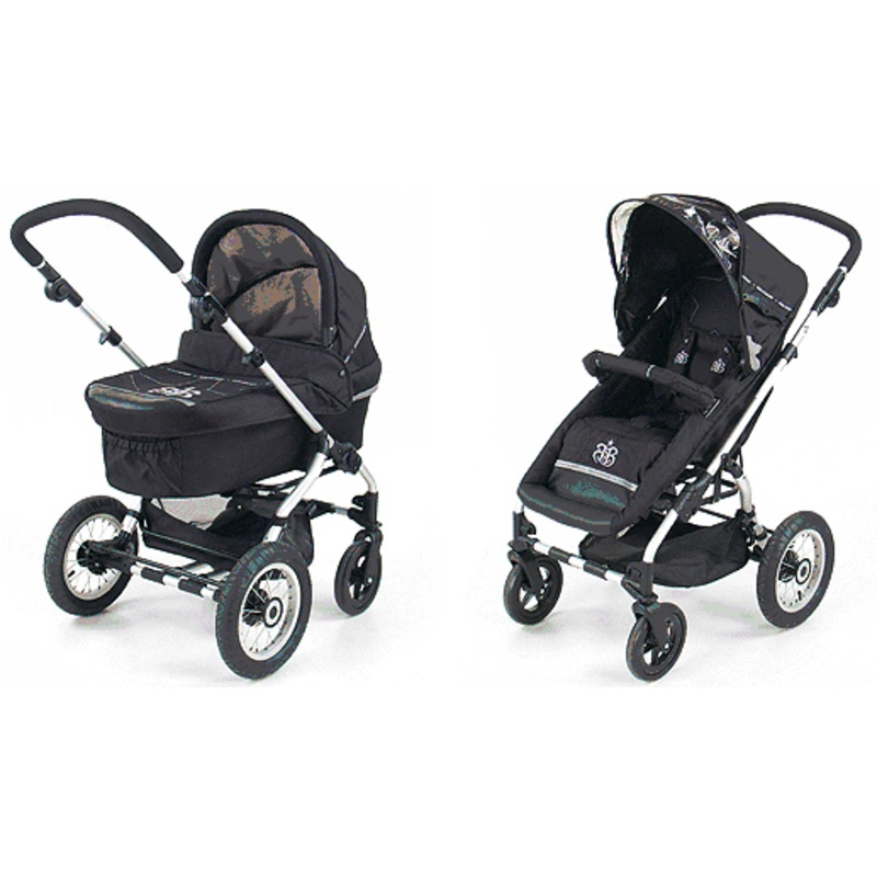 Grand Touring Baby Infinity Stroller w/Pram Rock Star Baby Black