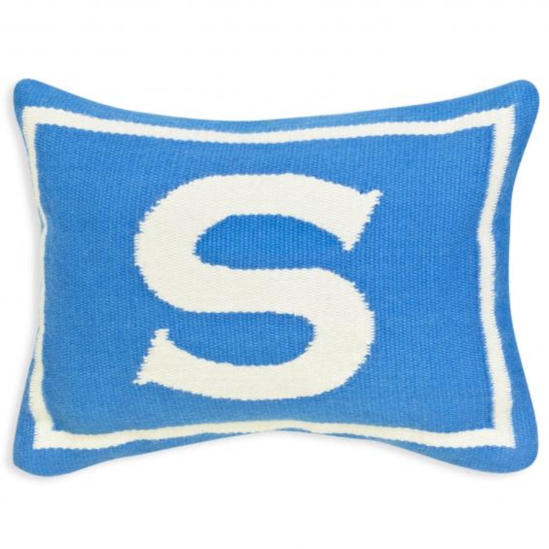 Jonathan Adler Junior Letter S Pillow in Blue