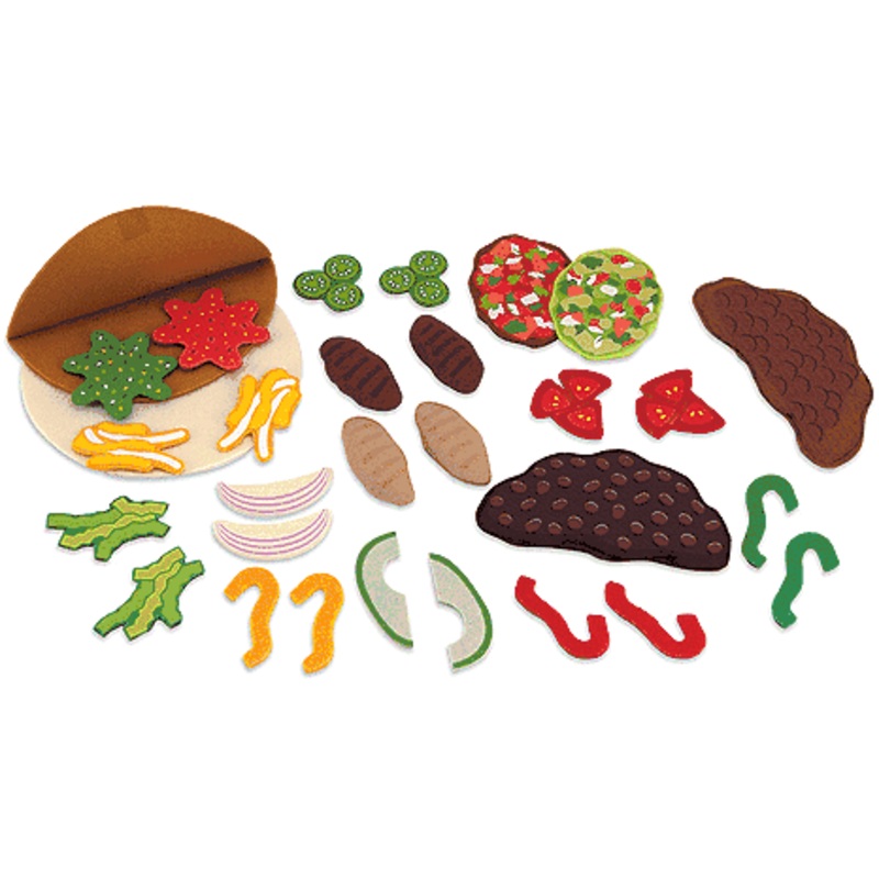 Melissa & Doug Felt Play Food – Taco & Burrito Set