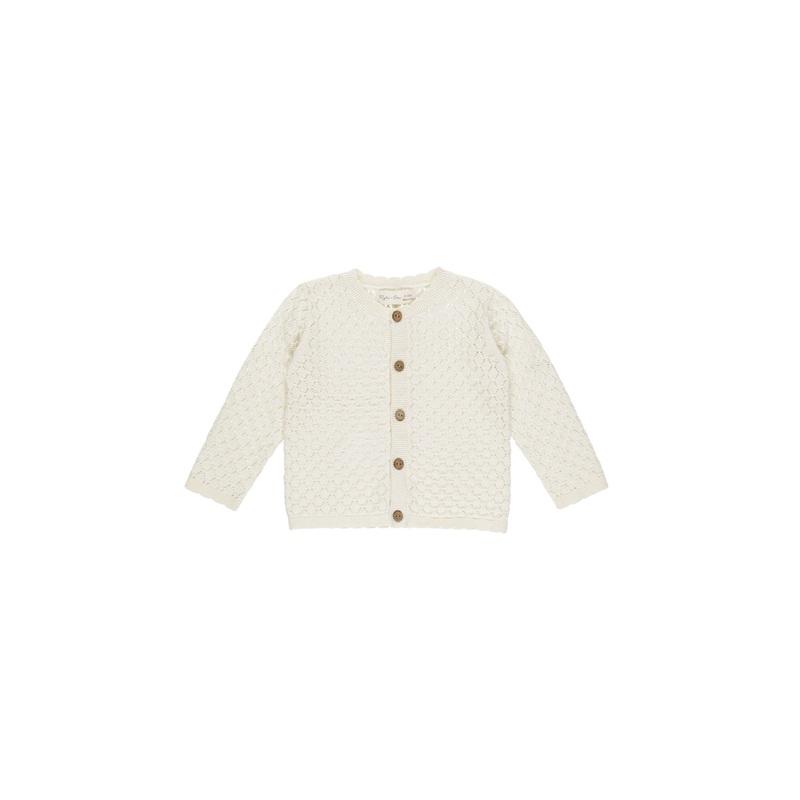 Rylee + Cru Baby Crochet Cardigan – Ivory