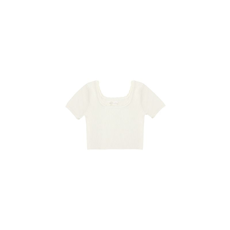 Rylee + Cru Scallop Tee – Natural