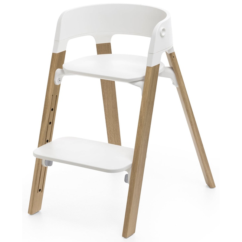 Stokke Steps Chair – White/Oak Natural