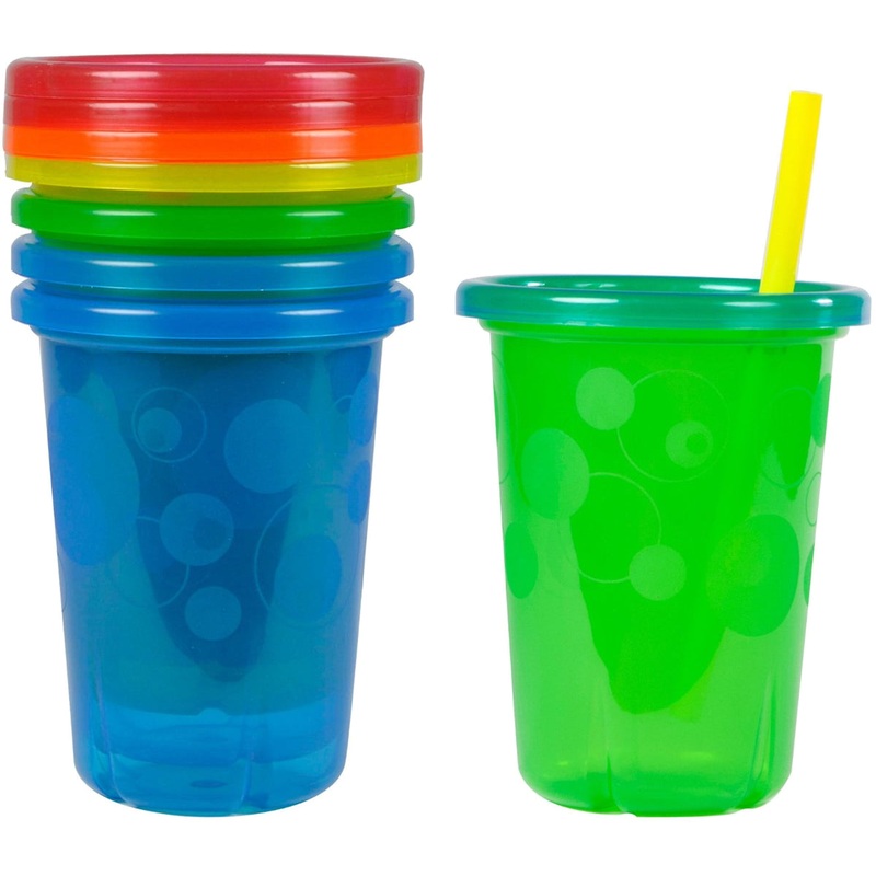 The First Years Take & Toss 10 oz. Spill-Proof Straw Cup (4ct) – Multicolor