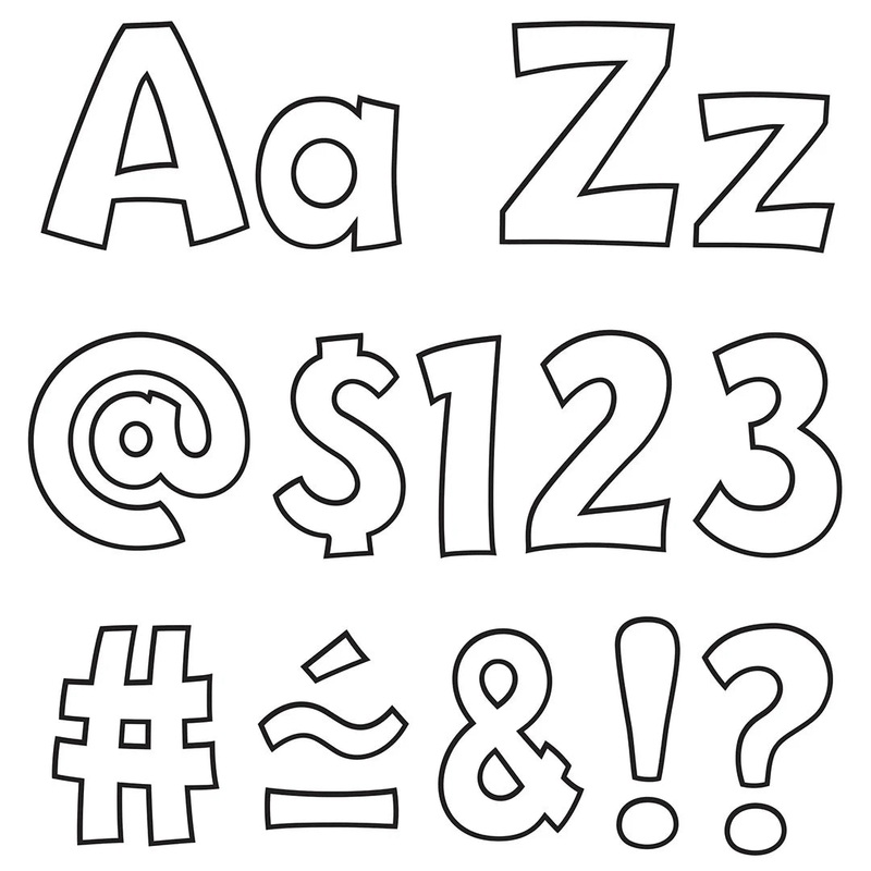 White 4-Inch Playful Uppercase/Lowercase Combo Pack (English/Spanish) Ready Letters
