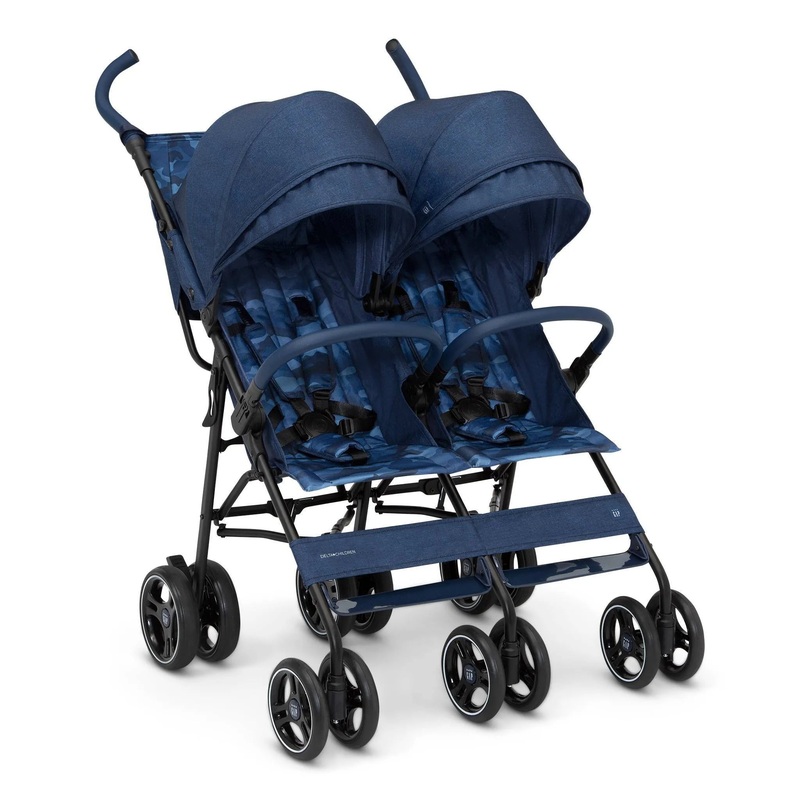 babyGap by Delta Children Classic Double Stroller – Navy Camo (See description)