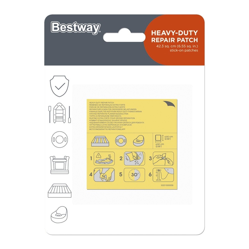 Bestway Self-Adhesive Repair Patches (6.5 x 6.5 cm) – 10 Pcs