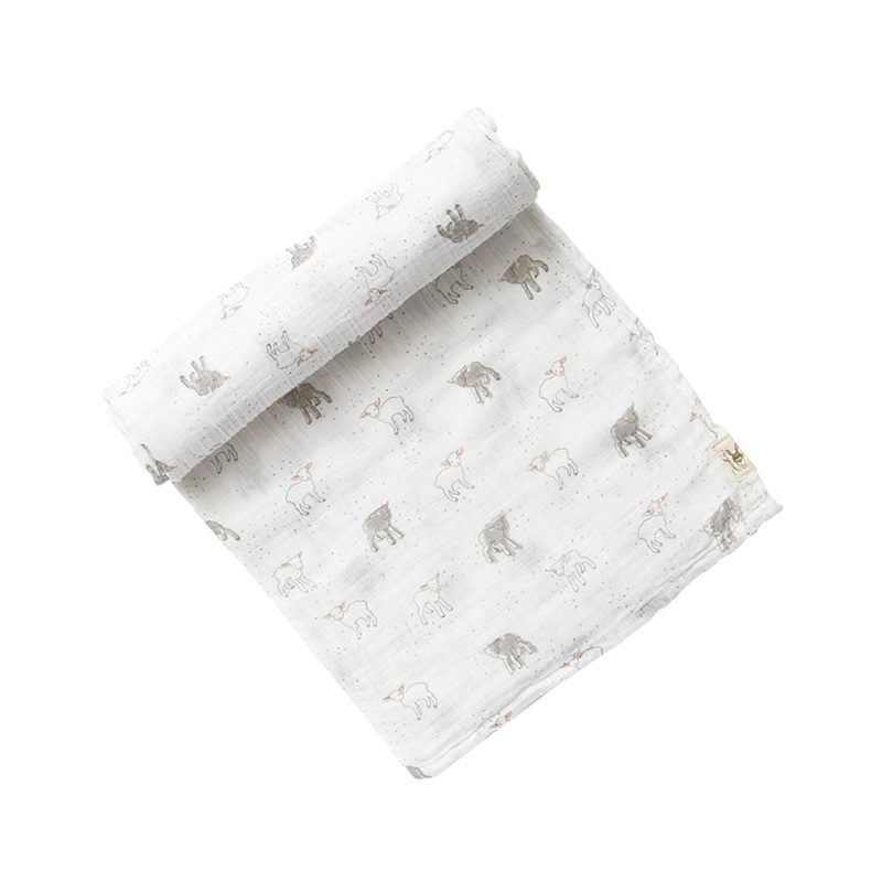Petit Pehr Wrap Me Up Swaddle – Light Grey Little Lamb