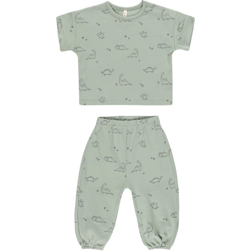 Quincy Mae Jersey Tee + Pant Set || Dino