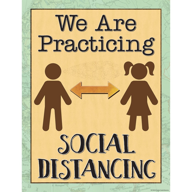 Travel the Map We Are Practicing Social Distancing Chart(C)