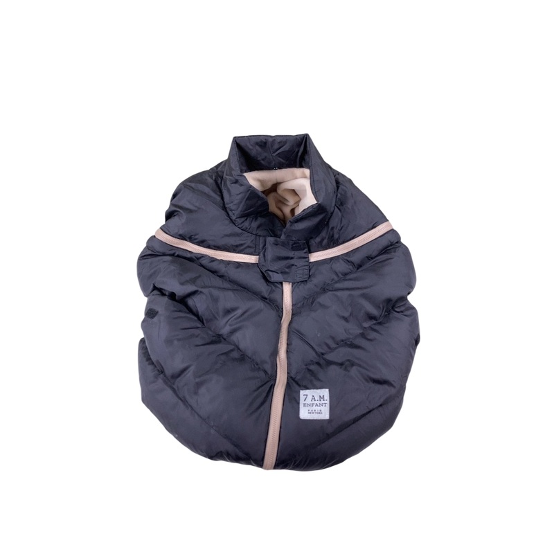 7 A.M. Enfant Tundra Car Seat Cocoon, Black Faux Fur