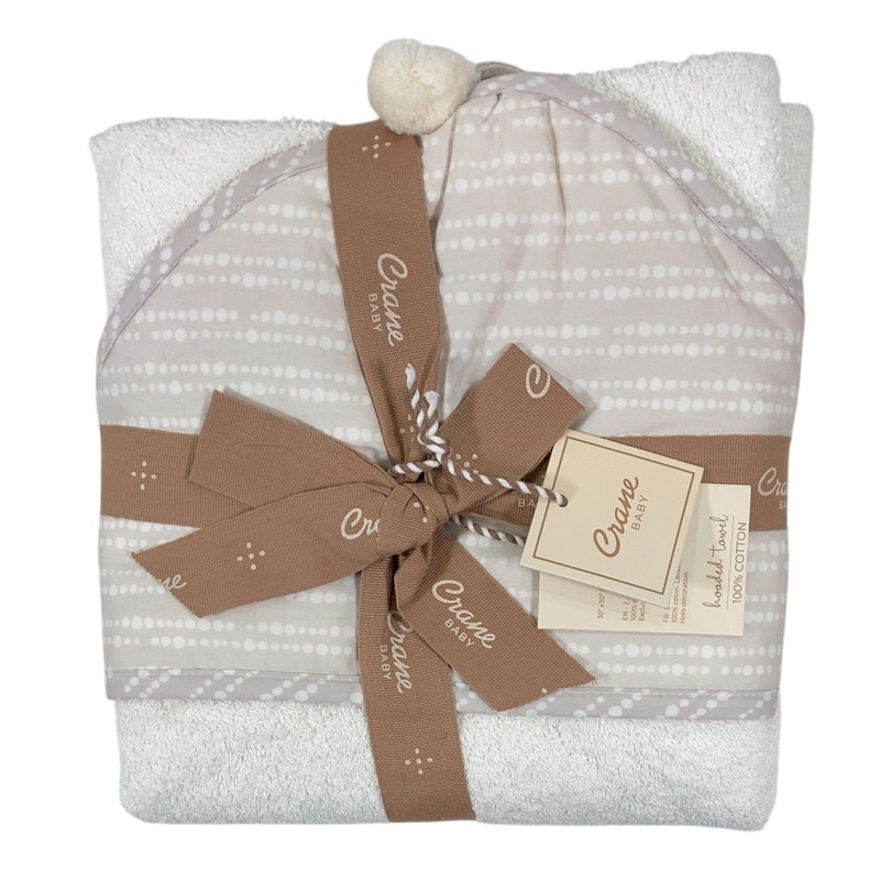 Crane Baby Hooded Towel, Cove Dot