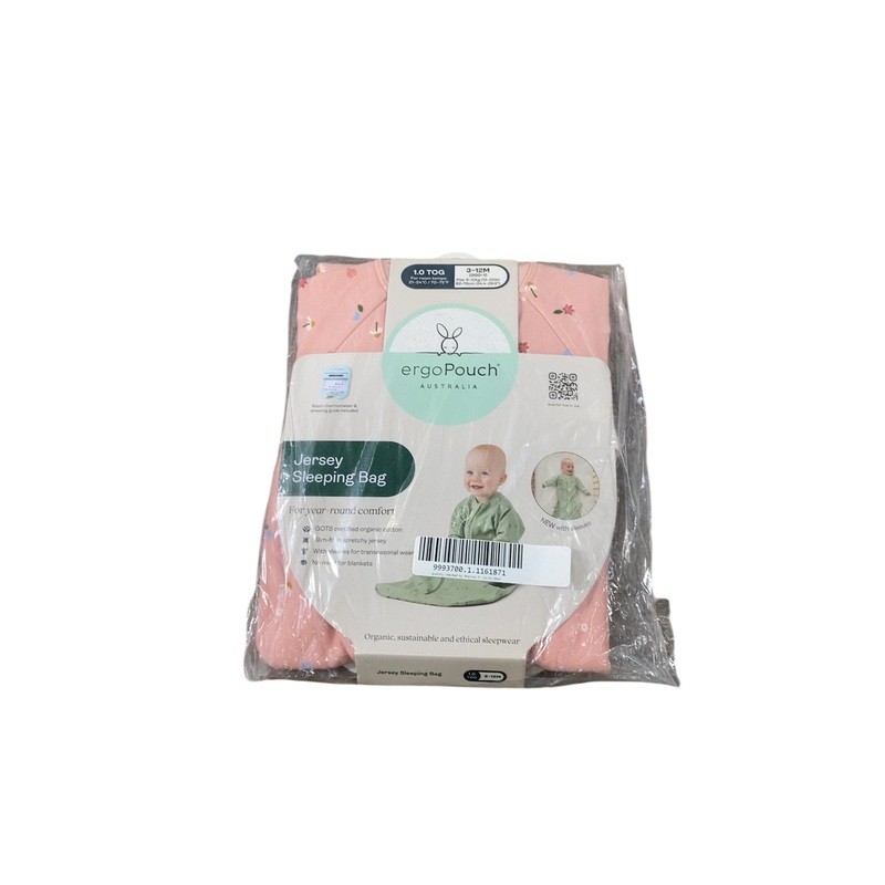 ErgoPouch Jersey Sleeping Bag, 1.0 TOG, 3-12M, Daises