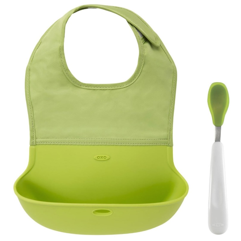 OXO Tot On-the-Go Bib & Spoon Set – Green