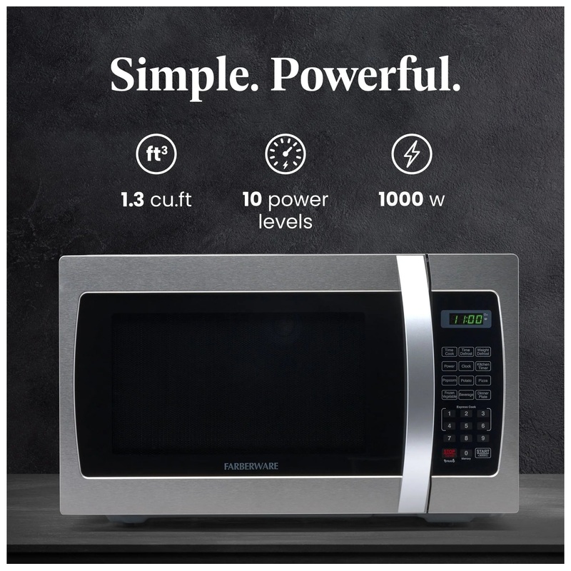 Professional 1.3 Cu. Ft. 1000-Watt Microwave Oven, Stainless Steel