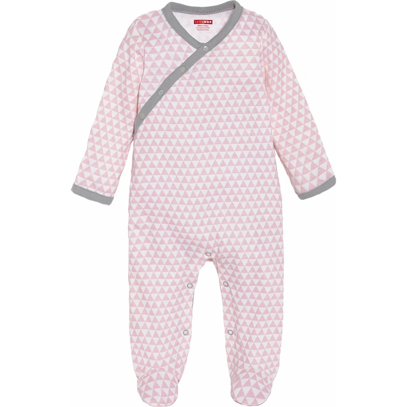 Skip Hop Petite Triangles Side-Snap Footie – Pink (9 Months)