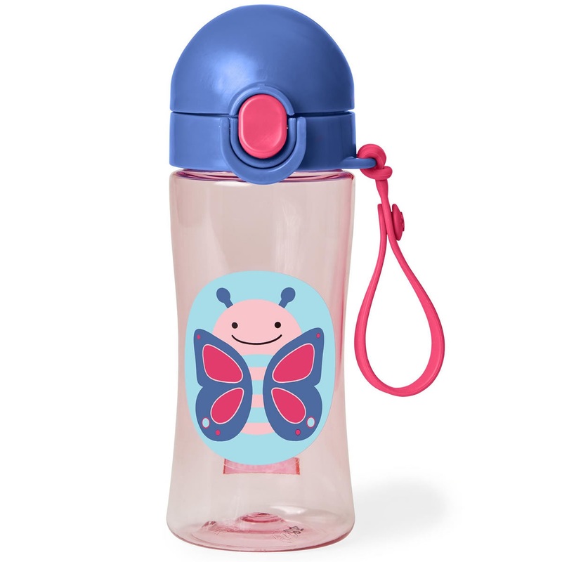 Skip Hop Zoo Lock-Top Sports Bottle – Butterfly