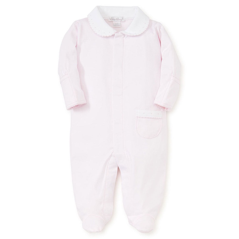 Kissy Kissy Footie with Collar New Beginnings Pink