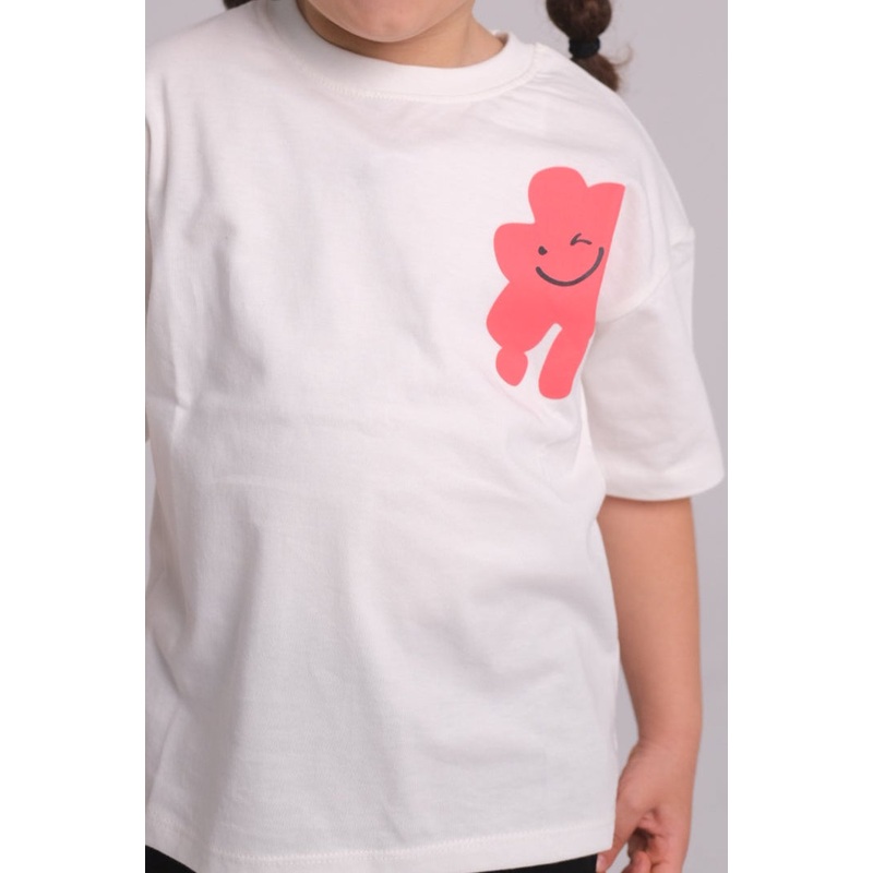 Unisex “SMILE” Short-Sleeved T-Shirt  Offwhite