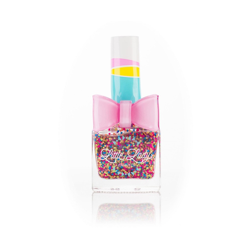 Little Lady Rainbow Bubbles Confetti Glitter Nail Polish