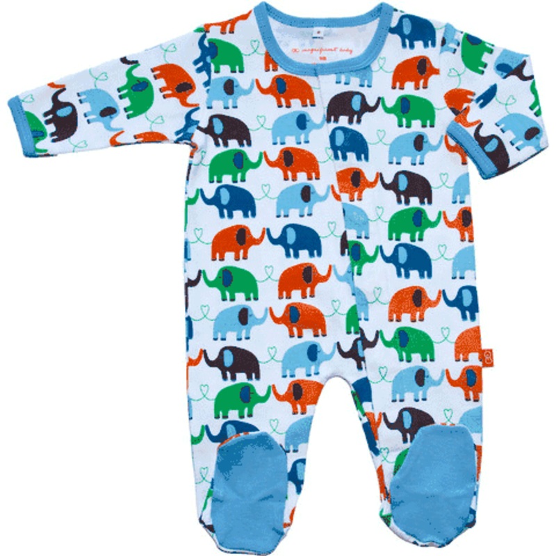 Magnificent Baby Boy’s Elephants On Parade Footie – 3 to 6 Months