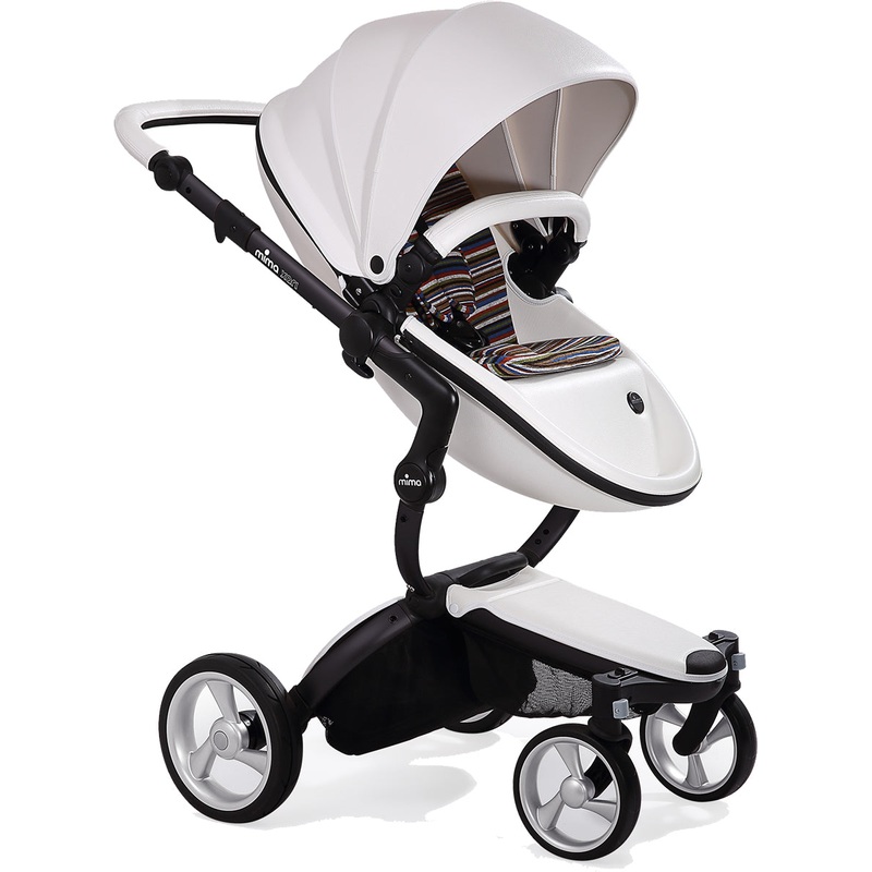 Mima Xari Complete Stroller, Black – Snow White / Autumn Stripe